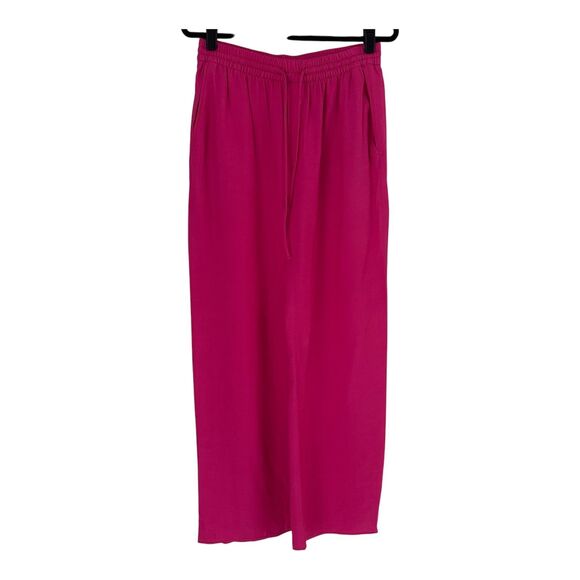 Zara Pants - Zara Pink Wide Leg Elastic Drawstring Waist Pull On Pants Size L